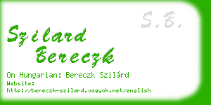 szilard bereczk business card