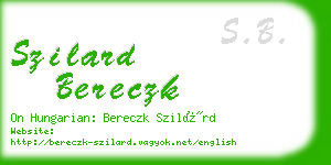 szilard bereczk business card